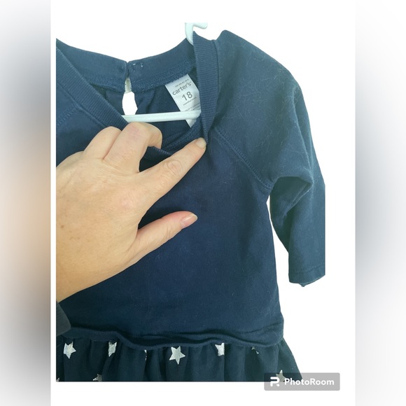 EUC Carter’s Blue Tulle Dress Girls 18 Months - Picture 4 of 4